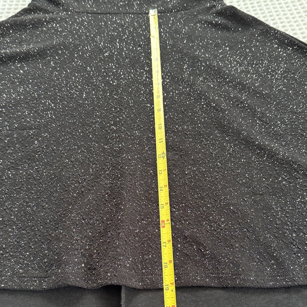 J for Justify Black Sparkle Hi-Lo Dress w/Spaghetti Straps & lace back. EUC M - Picture 5 of 9